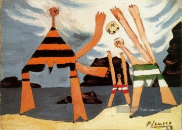  thé - Baigneurs au ballon 4 1928 cubisme Pablo Picasso